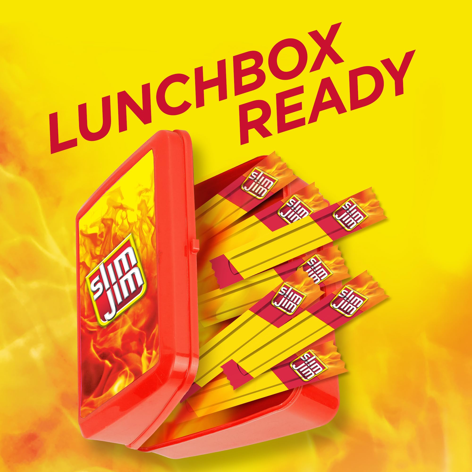 Slim Jim palito en mano para comparar tamaño y porción controlada