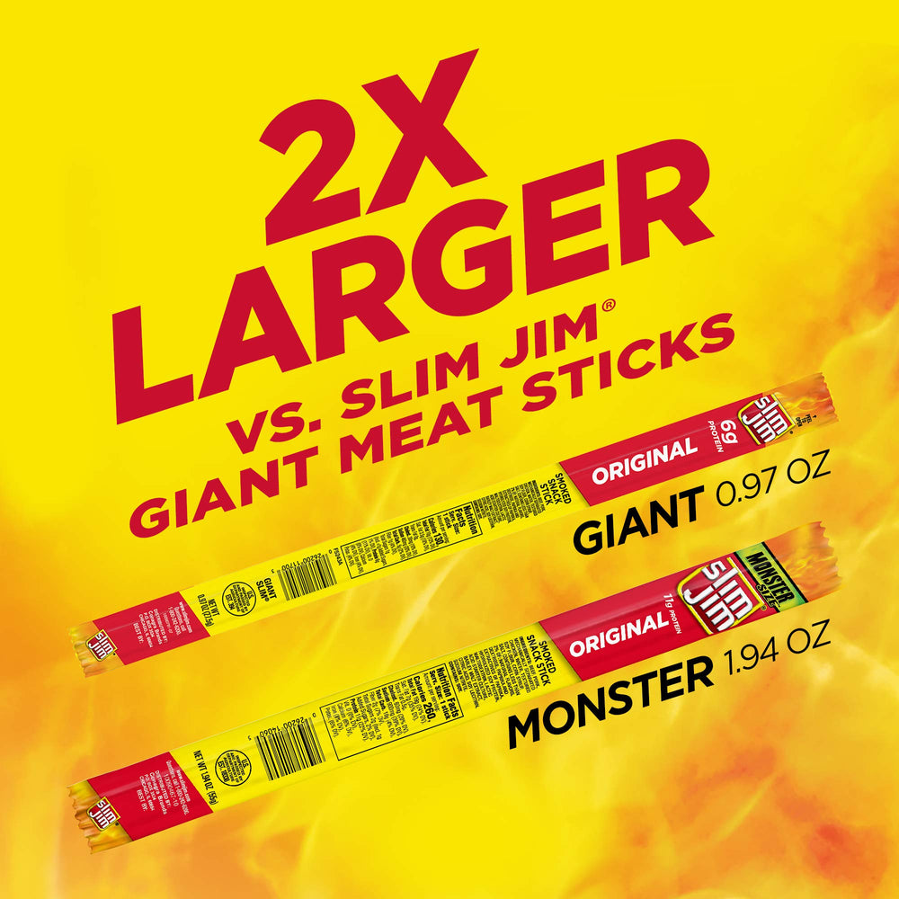 Slim Jim primer plano de textura del palito resalta sabor y jugosidad