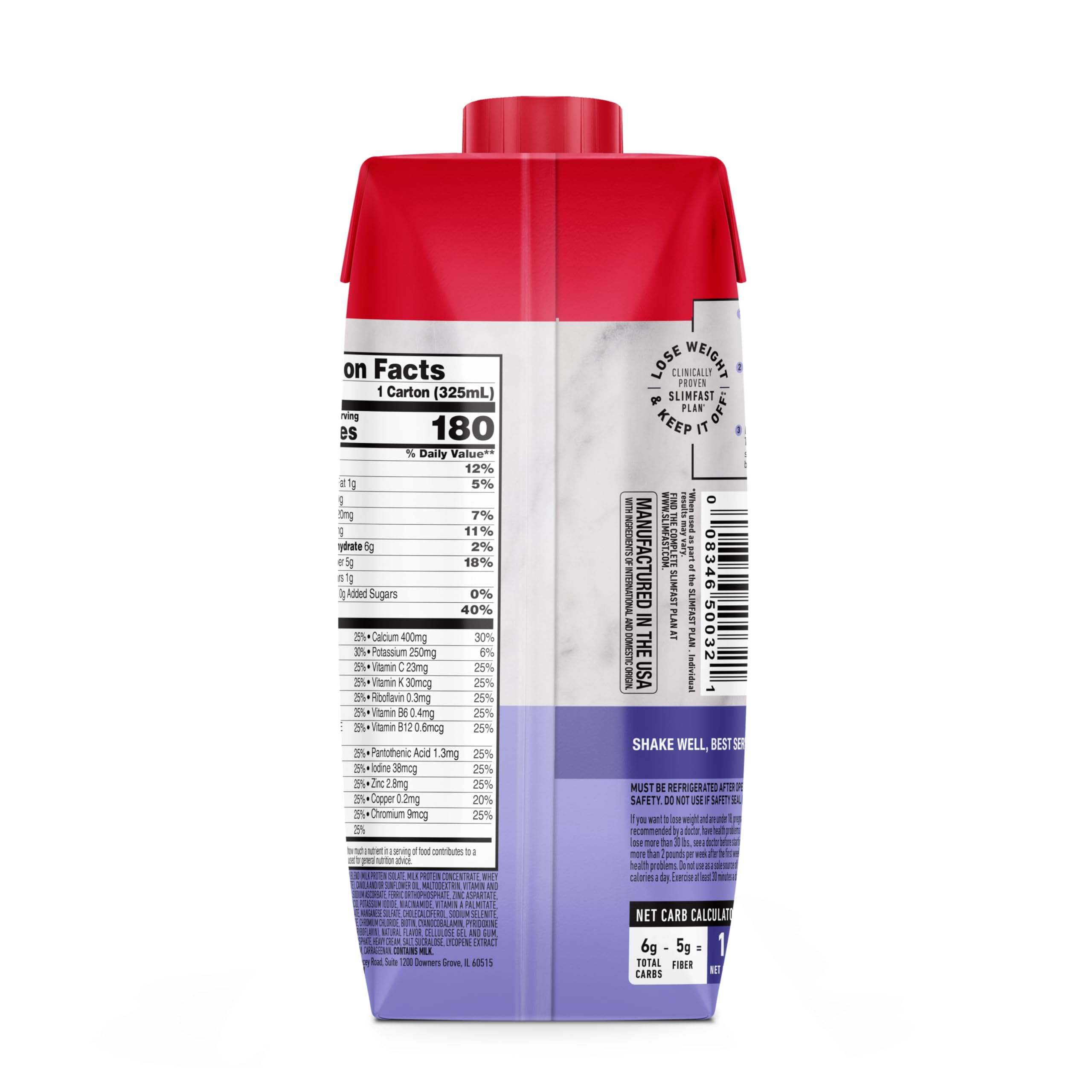 SlimFast paquete de 12 botellas práctico para almacenamiento semanal