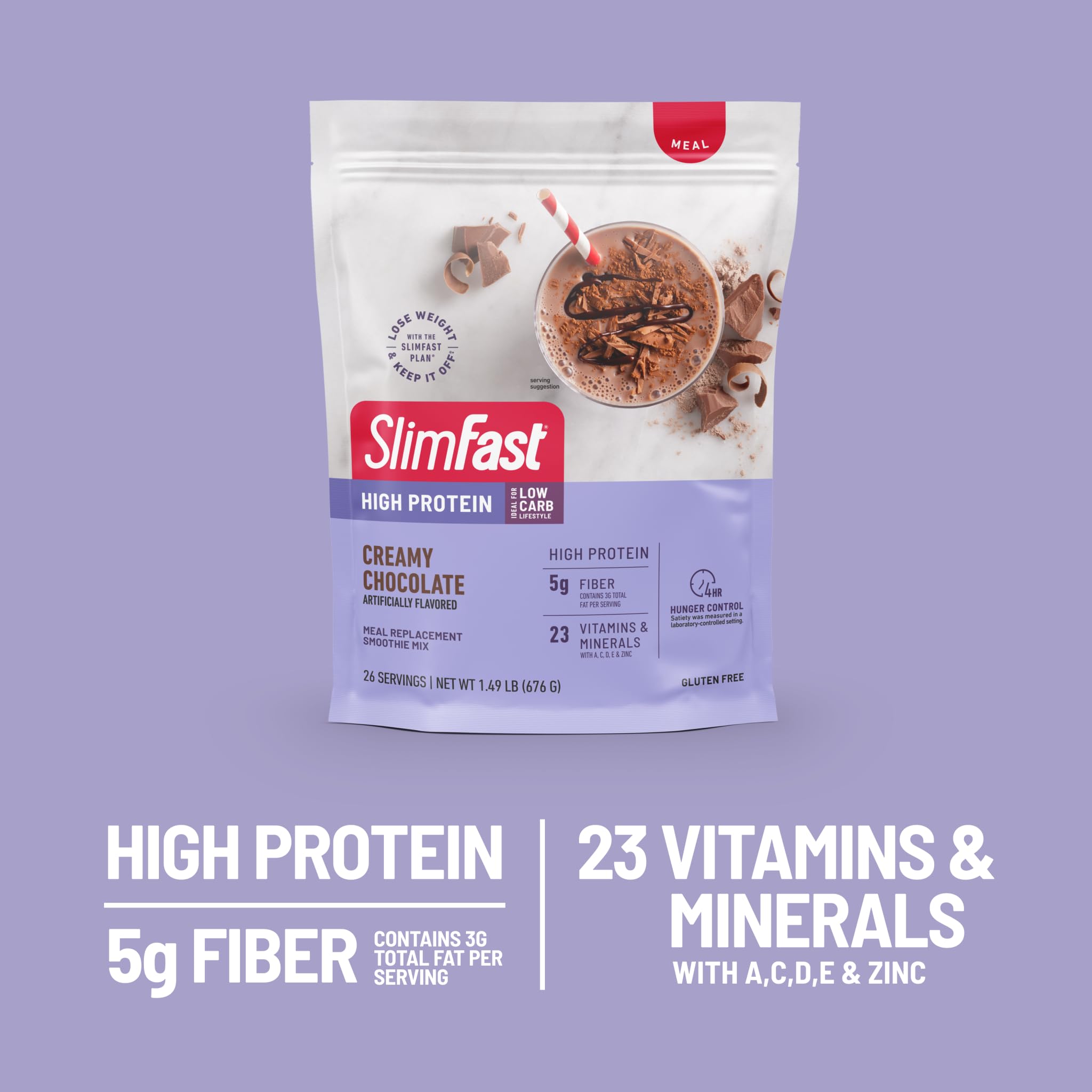 SlimFast cucharada con porción de polvo para controlar raciones con precisión