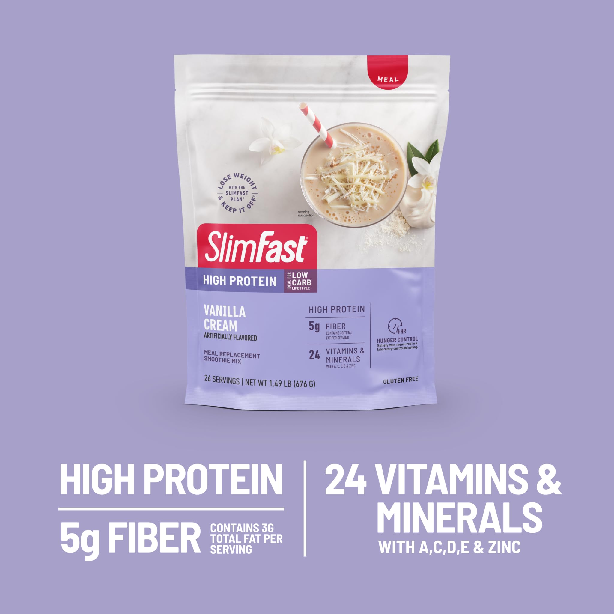 SlimFast etiqueta de ingredientes y vitaminas para comprobar nutrientes esenciales