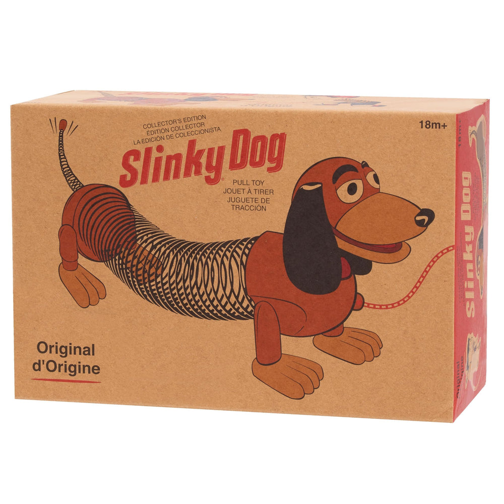 Slinky label and retro box emphasizing licensed Just Play packaging
