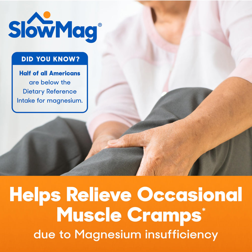 Slow-Mag tableta partida mostrando liberación lenta y contenido interior