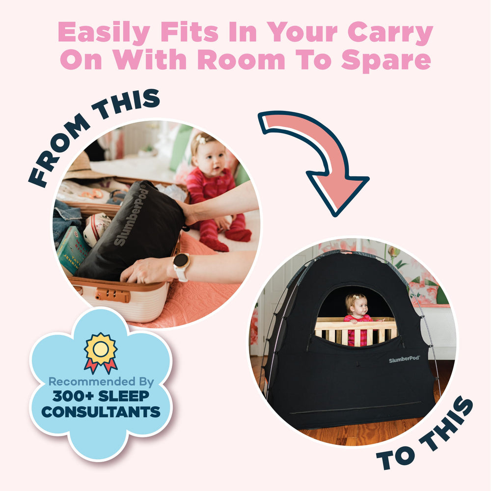 SlumberPod plegada en funda de transporte para llevar en equipaje