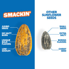SMACKIN' etiqueta nutricional en primer plano para verificar sodio y ingredientes