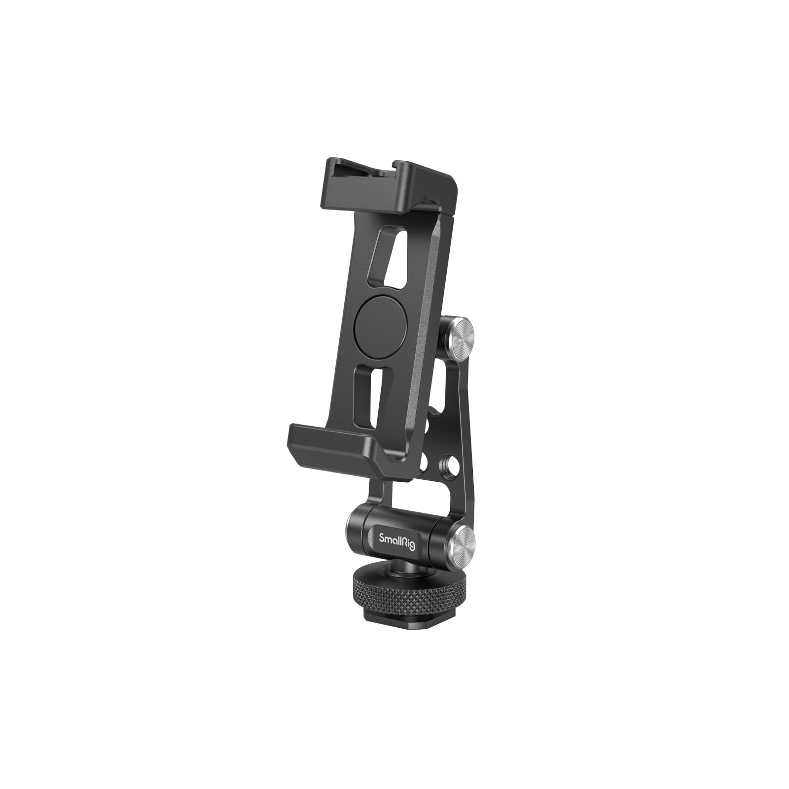 SMALLRIG soporte frontal mostrando diseño metálico y montaje seguro