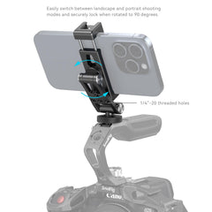 SMALLRIG teléfono asegurado en posiciones vertical y horizontal sin deslizamiento