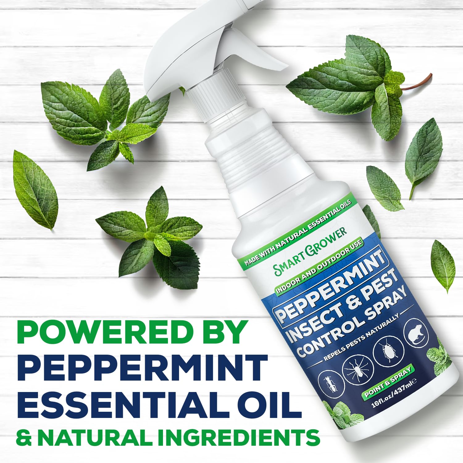 Smart Grower textura del aceite de menta pura para control natural