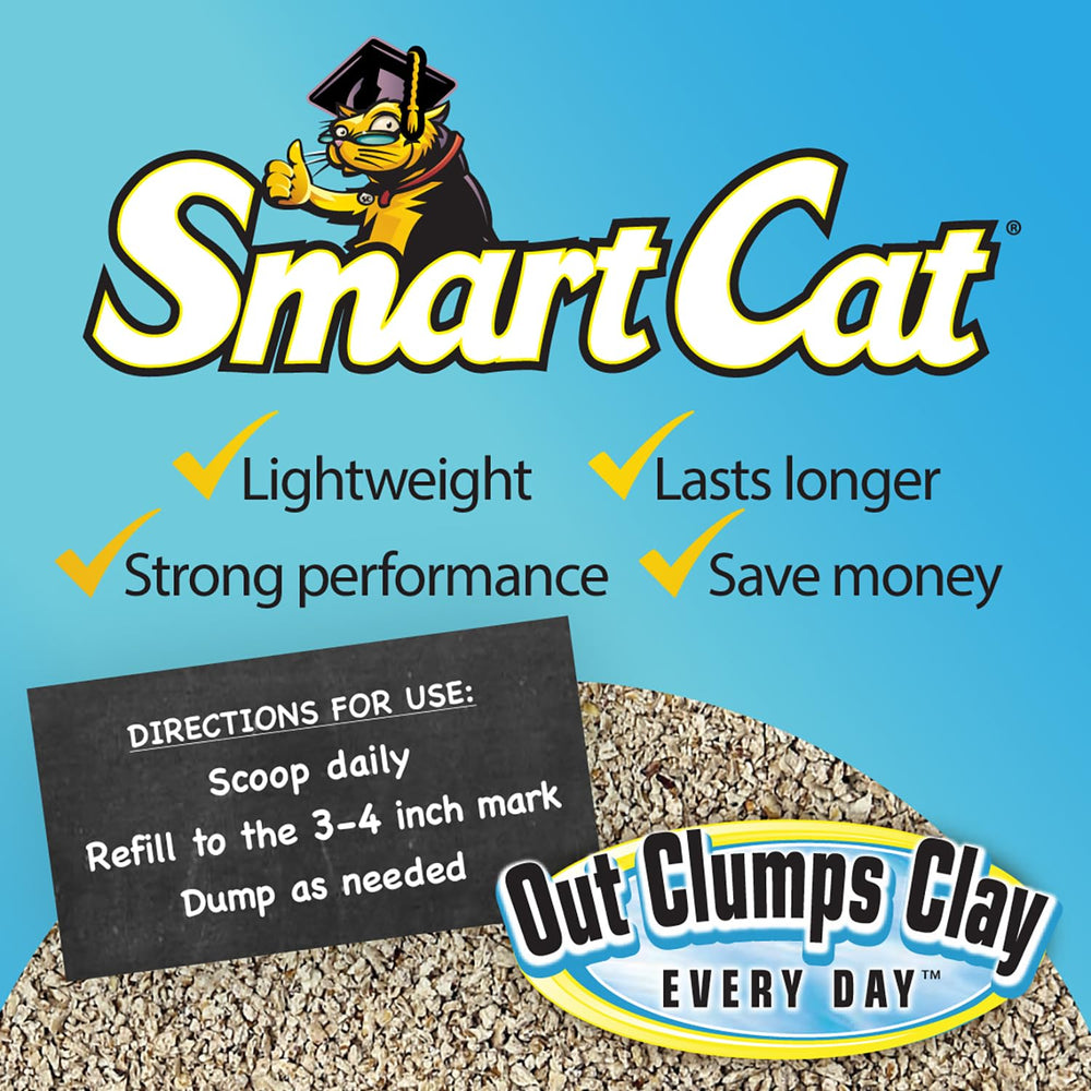 SmartCat held in hands comparing lightweight 20 lb bag for easier lifting