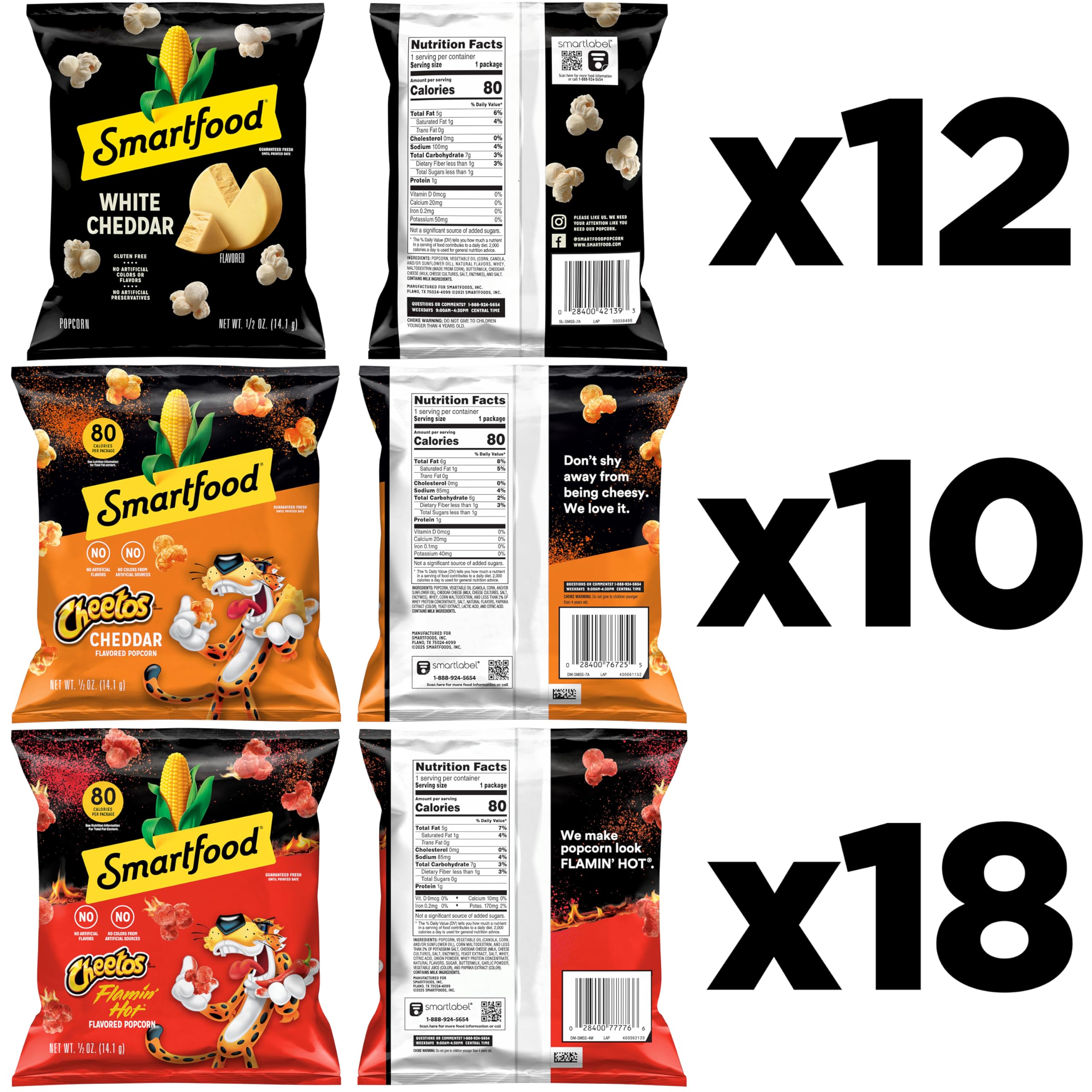 Smartfood primer plano del recubrimiento de White Cheddar que resalta sabor cremoso