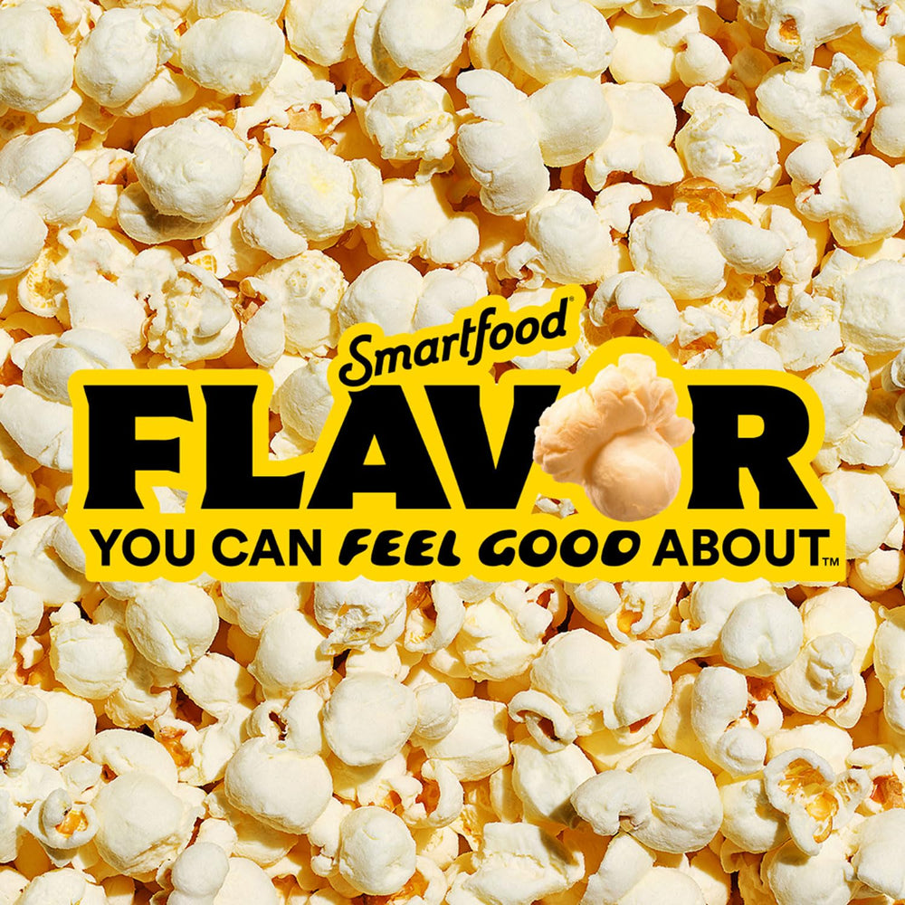 Smartfood popcorn in living room setting for effortless snack enjoyment