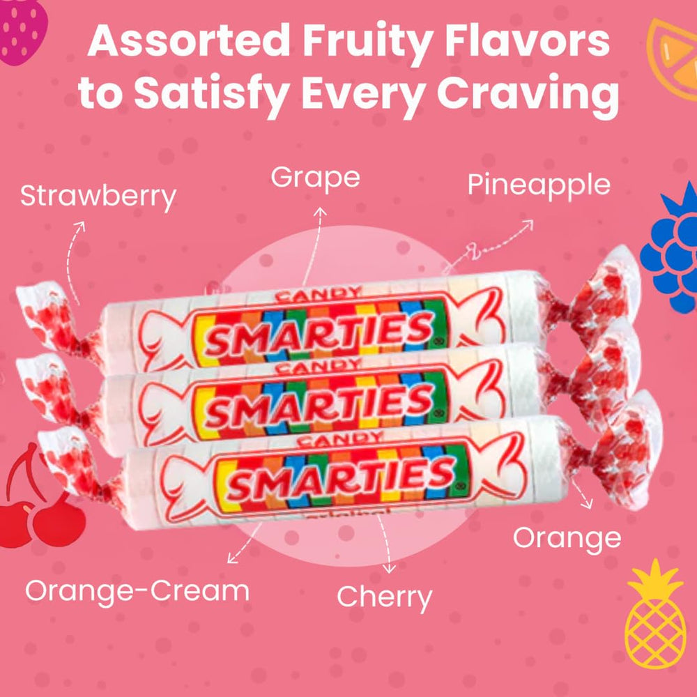 Smarties frasco decorativo lleno en mesa, Smarties ideal para presentación