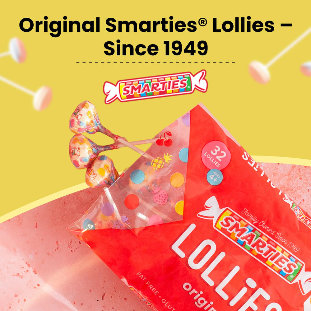 Smarties paleta en mano lista para disfrutar y compartir