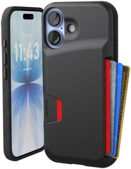 Smartish funda frontal iPhone 17 negra mostrando ajuste seguro