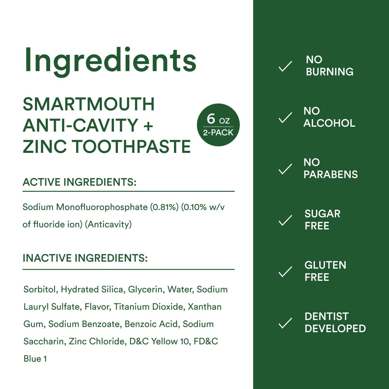 SmartMouth tube beside hand illustrating 6 oz size and convenience