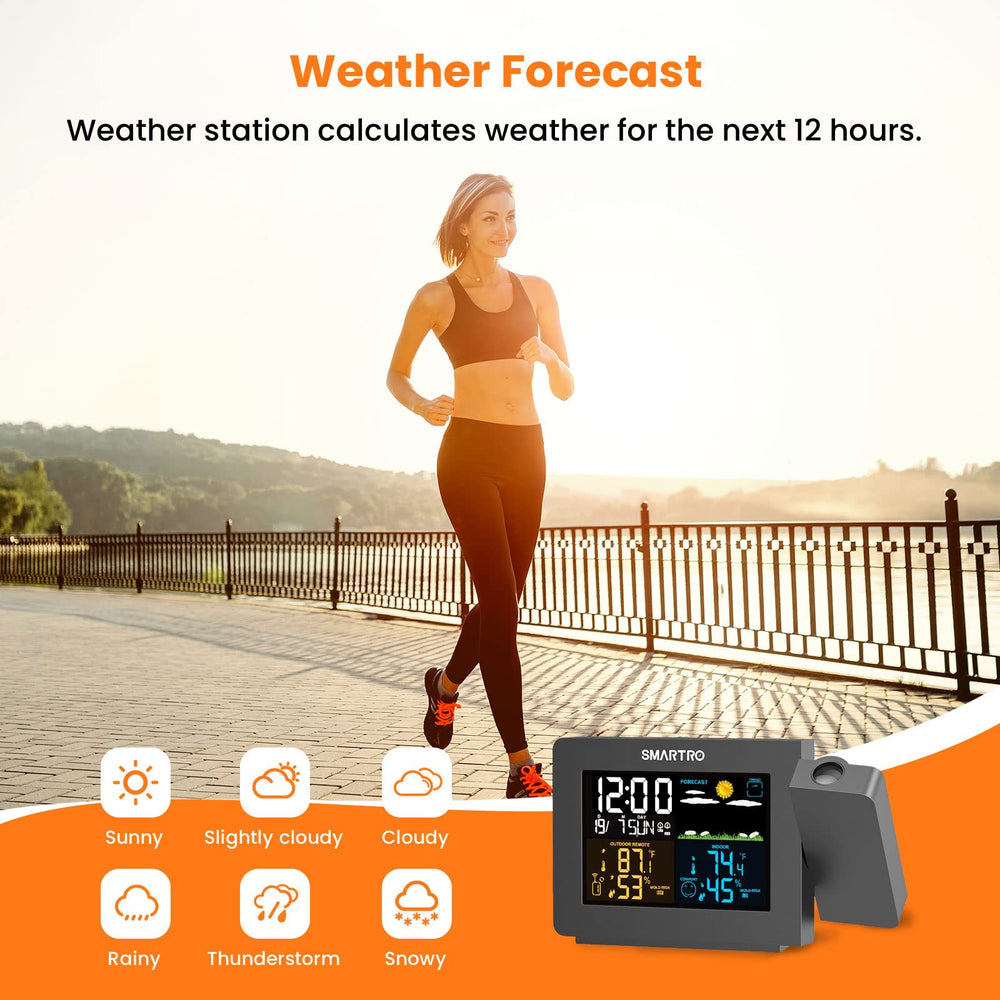 SMARTRO SC91 4.5-inch LCD closeup highlighting temperature humidity and mold risk readouts