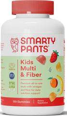 Smartypants frasco frontal mostrando 120 gomitas y etiquetado claro