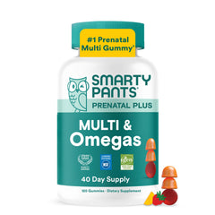 SmartyPants front package showing bottle and label, clear ingredient list benefit