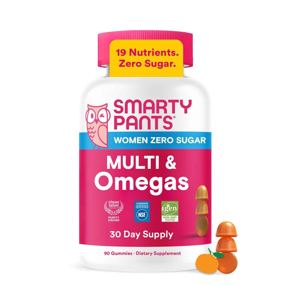 SmartyPants front packaging showing bottle and label benefits