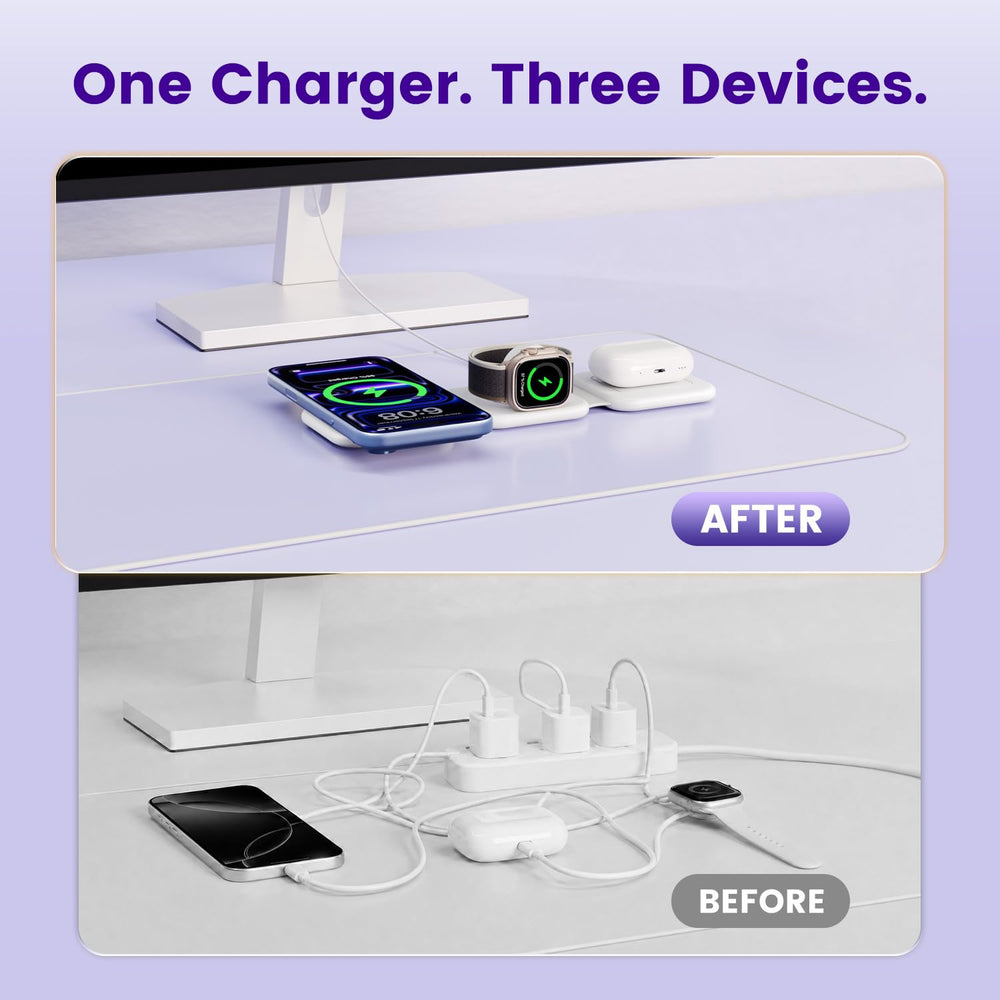 SMILE STATION paquete con adaptador 30W y cable trenzado USB-C incluidos, listo para usar