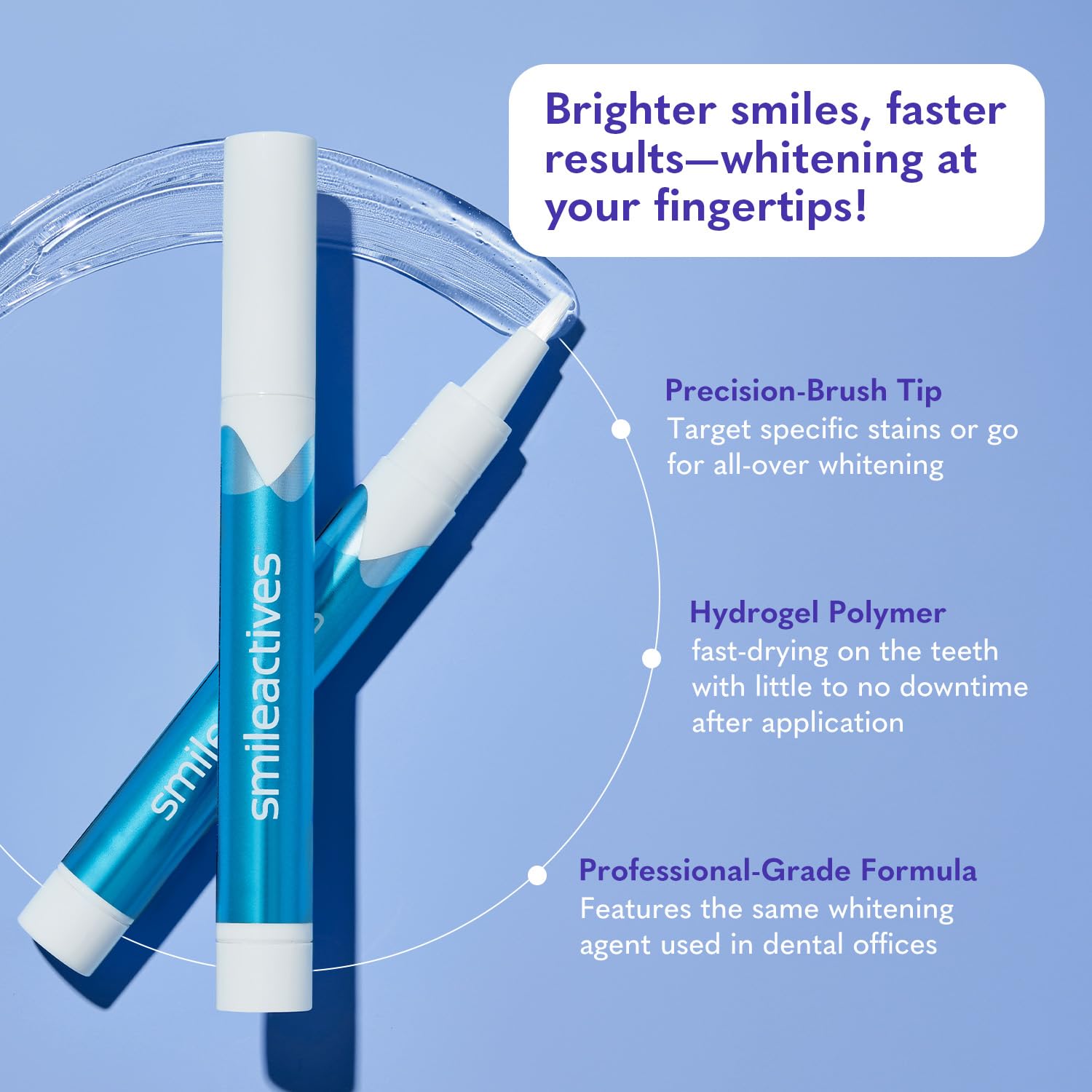 smileactives pen tip detail for precise stain targeting and quick touch-ups