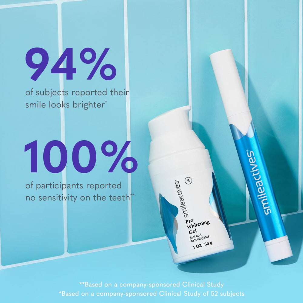smileactives size comparison in hand highlighting compact, travel-friendly kit