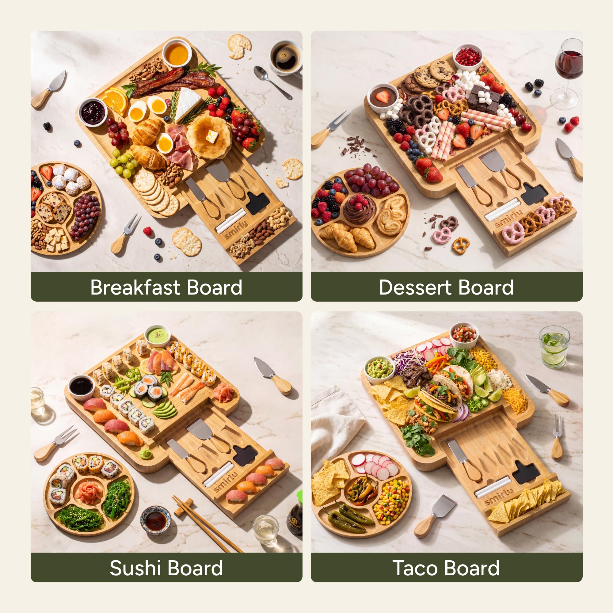 SMIRLY tabla con charcutería servida para impresionar a invitados