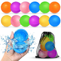 Smirodi frente del embalaje mostrando set de 12 globos reutilizables y beneficio de juego rápido