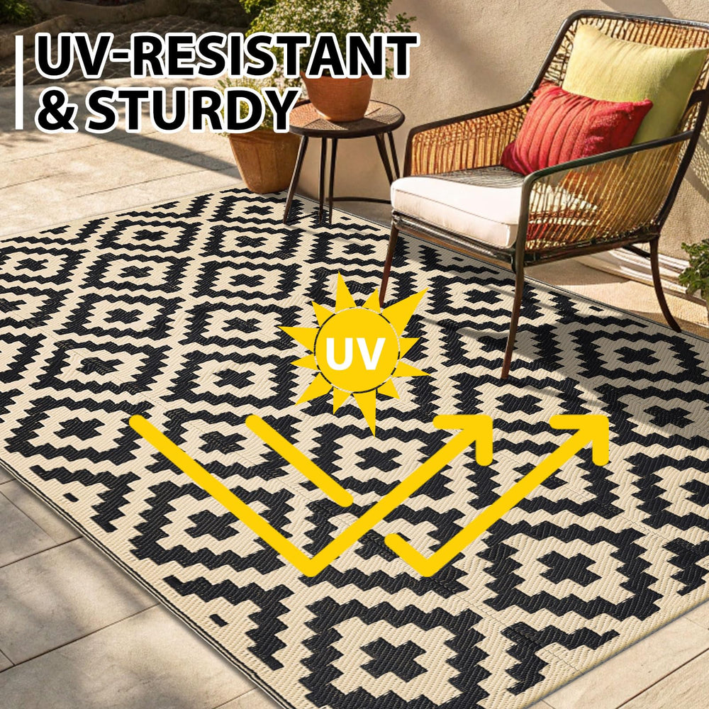 Smiry alfombra en patio ambiente exterior acogedor y protección UV