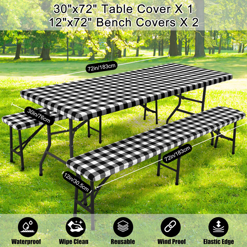 Smiry ambiente picnic en jardín con estilo buffalo plaid