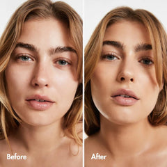 Smooche aplicación con brocha mostrando acabado natural inmediato
