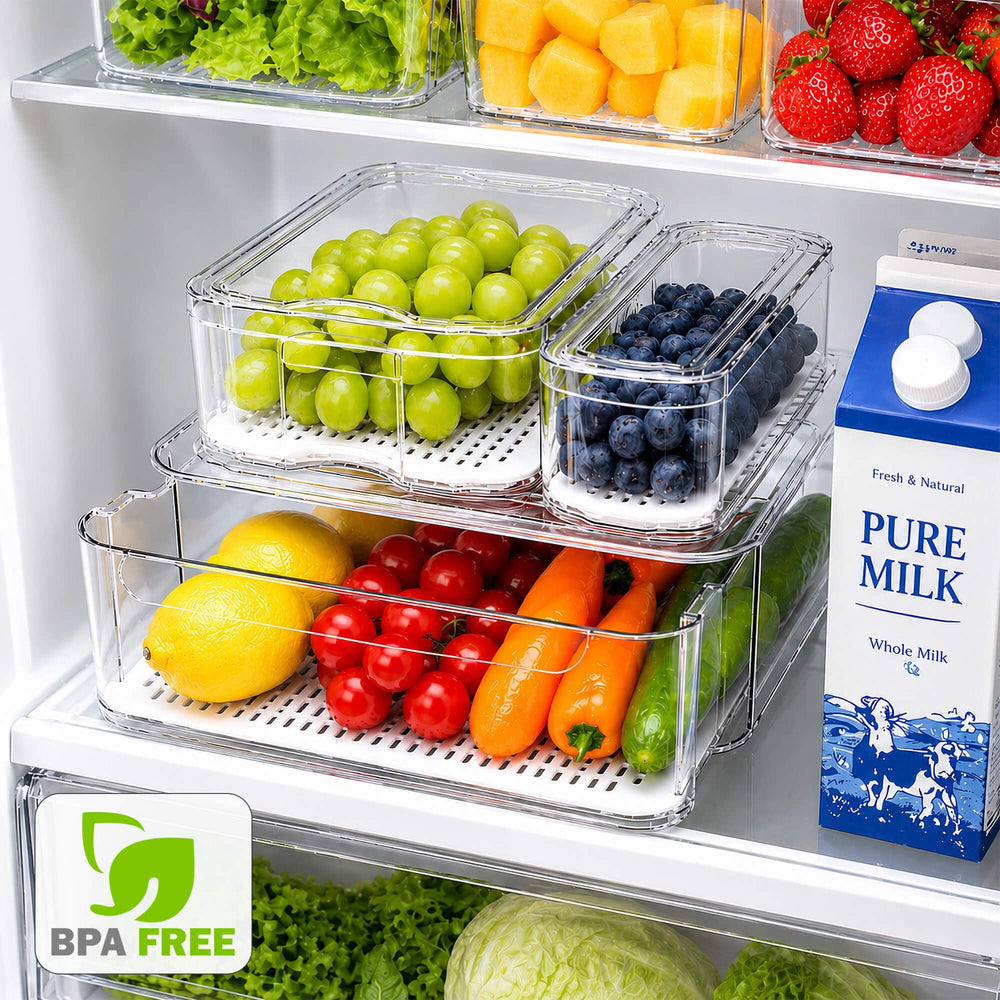 SMRCAD cajas llenas de frutas y verduras que preservan frescura