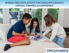 Snap Circuits piezas coloridas ordenadas, facilita identificación y aprendizaje