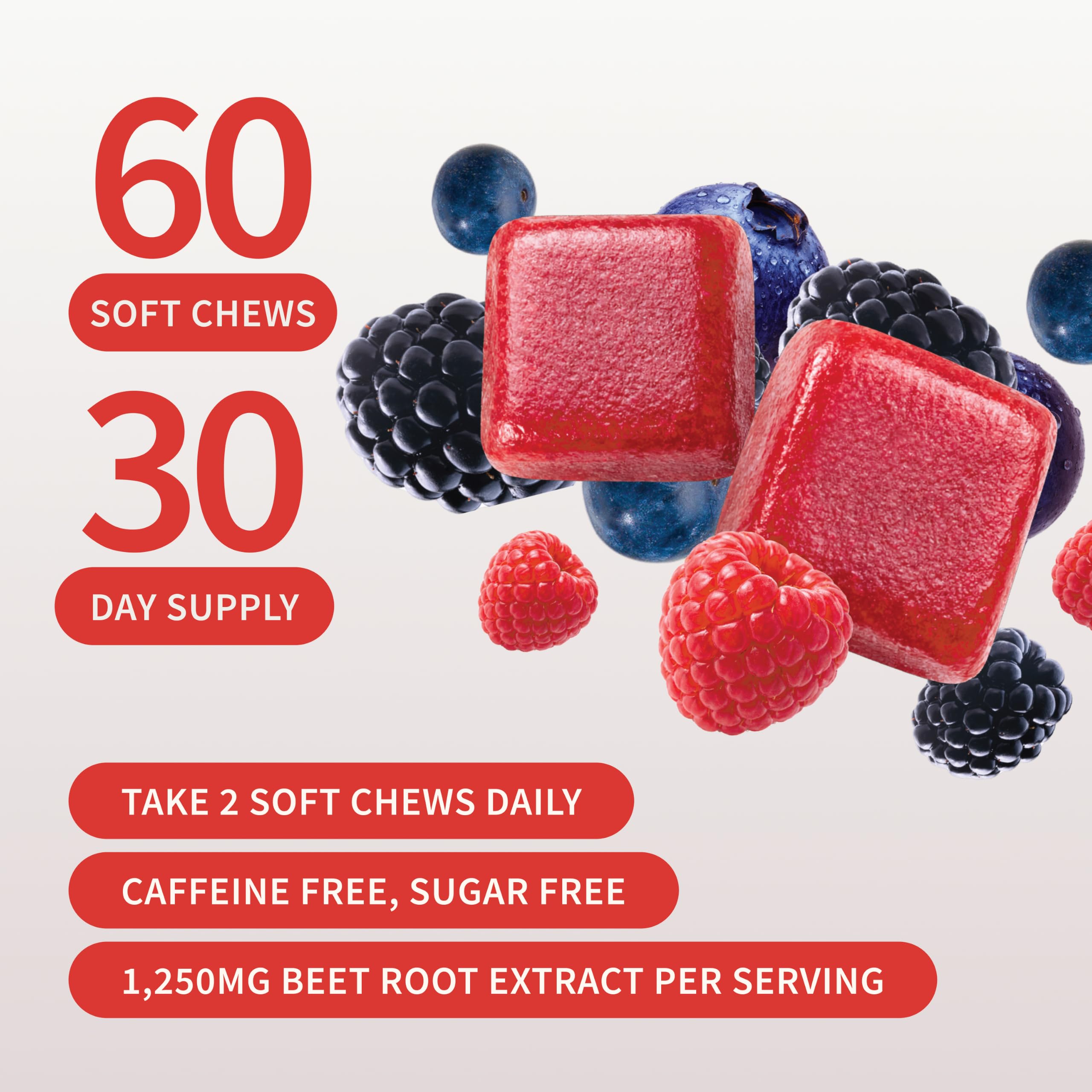 Snap Supplements two chews on palm showing recommended serving size