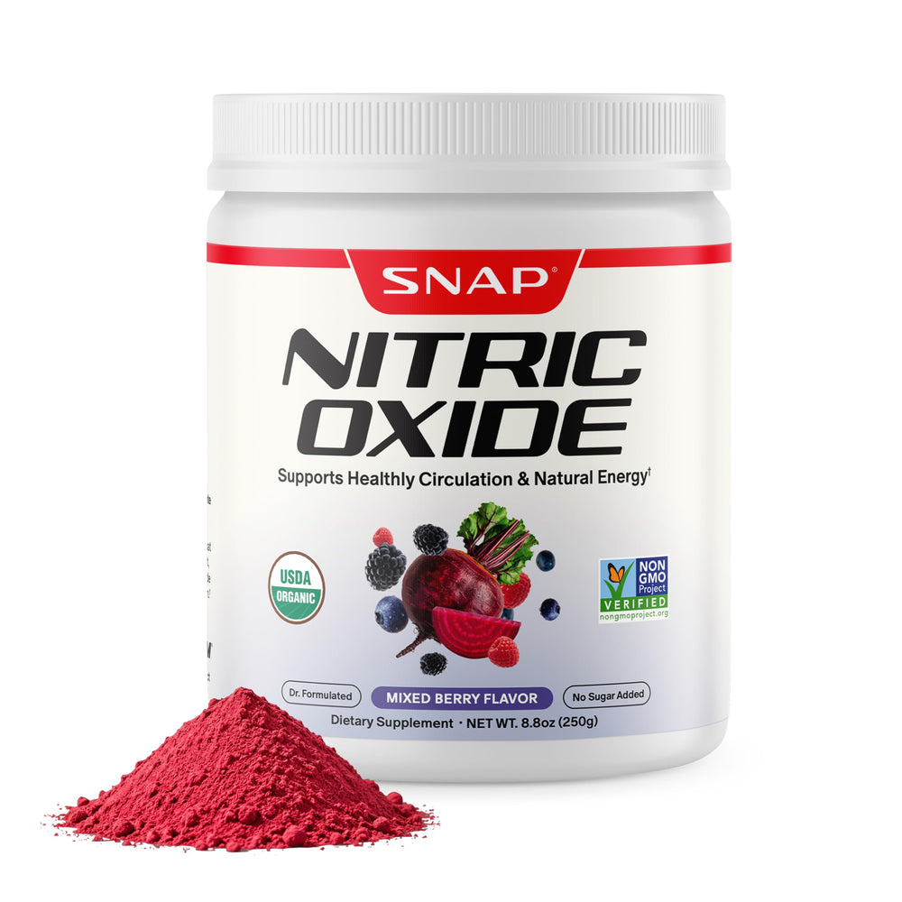 Snap Supplements envase frontal mostrando identidad y confianza