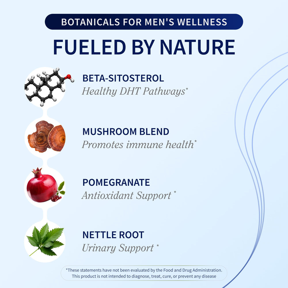 Snap Supplements foco en ingredientes prostáticos, apoyo a la función urinaria