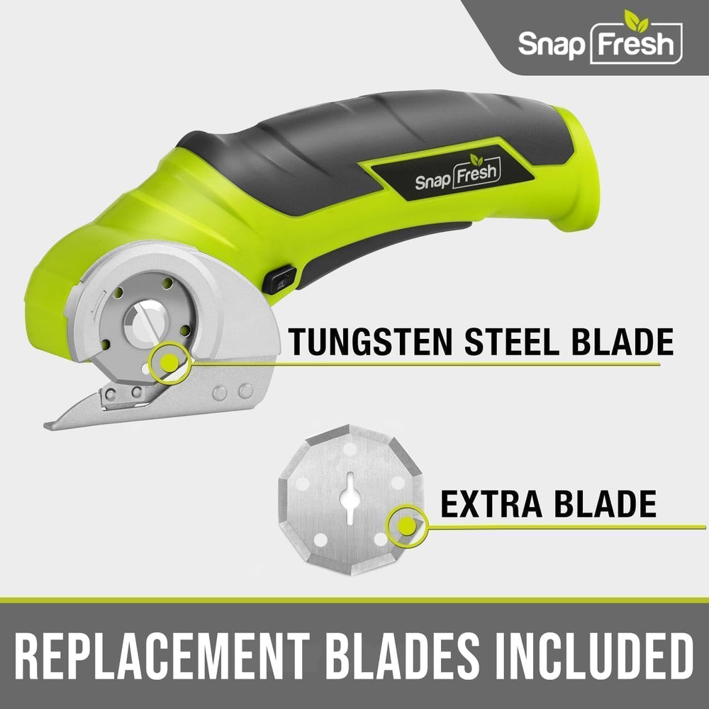 SnapFresh primer plano de hoja de tungsteno mostrando filo duradero y fácil reemplazo