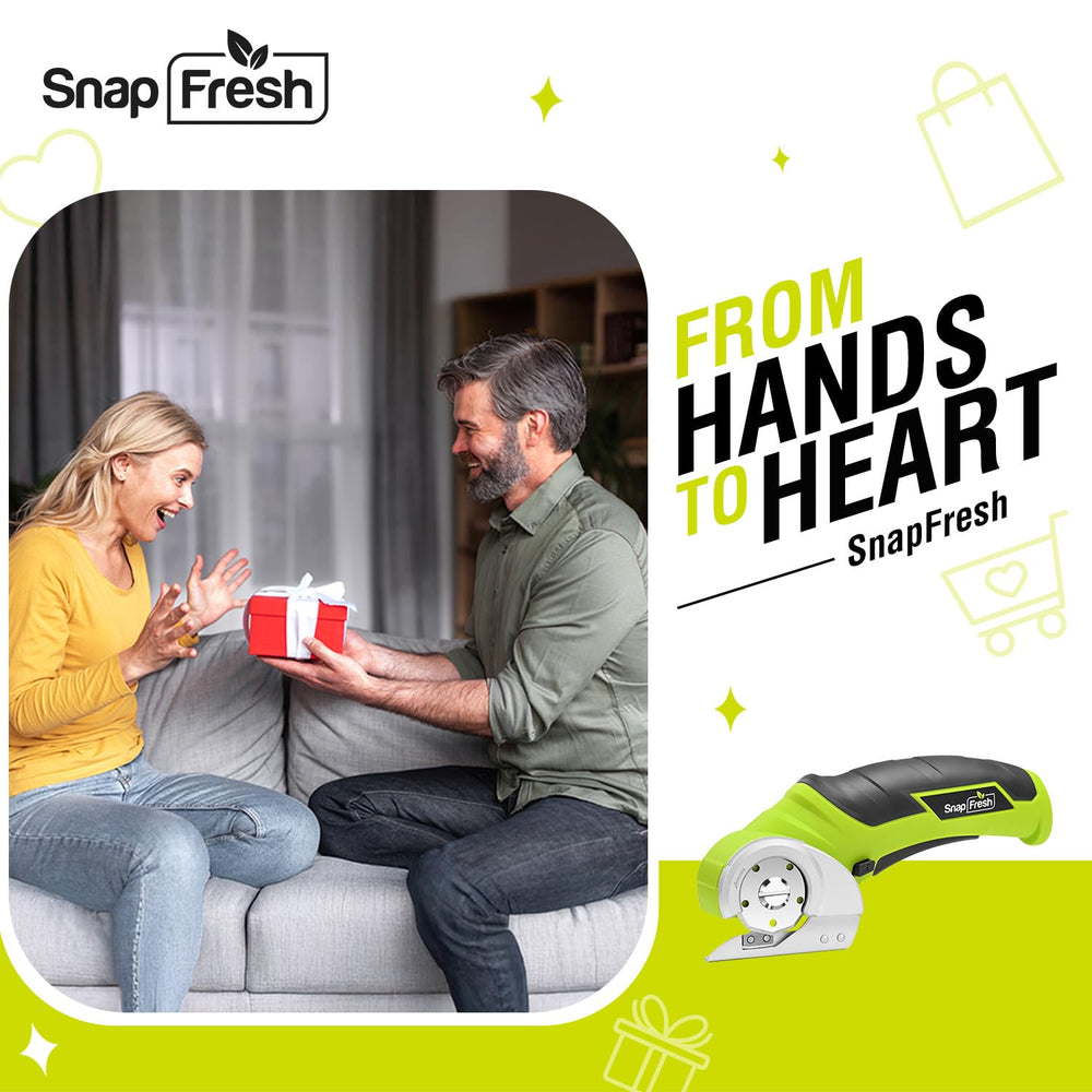 SnapFresh ambiente DIY en taller con cortador sobre mesa y materiales de proyecto