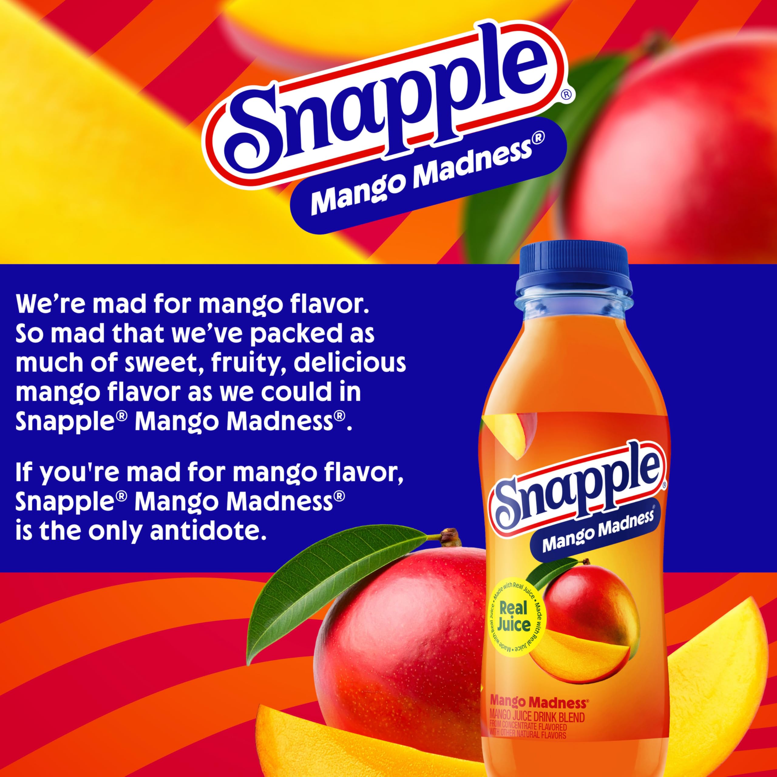 Snapple vertido en vaso mostrando color y textura refrescante