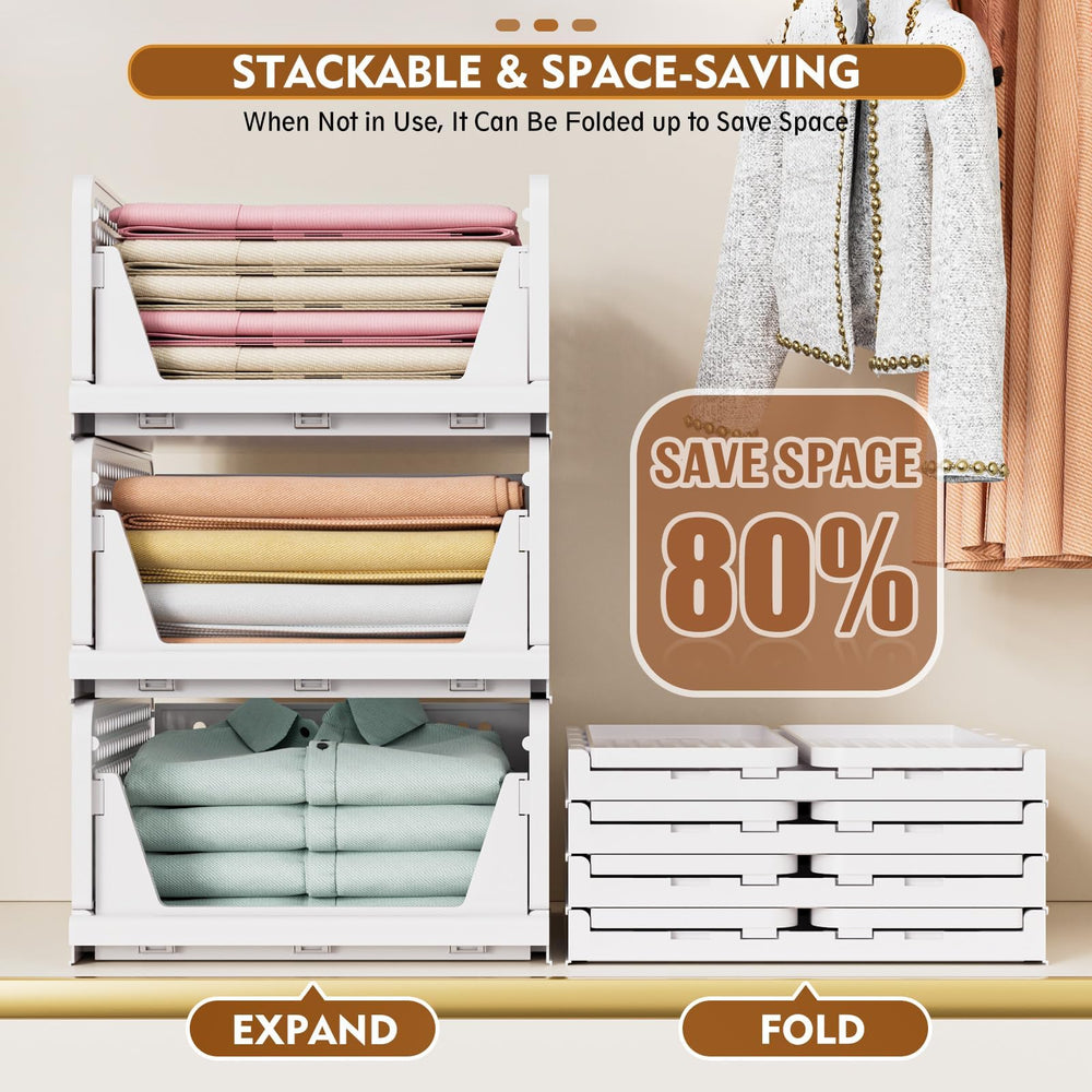 SNSLXH inside closet holding shirts and sweaters for organized clothing storage