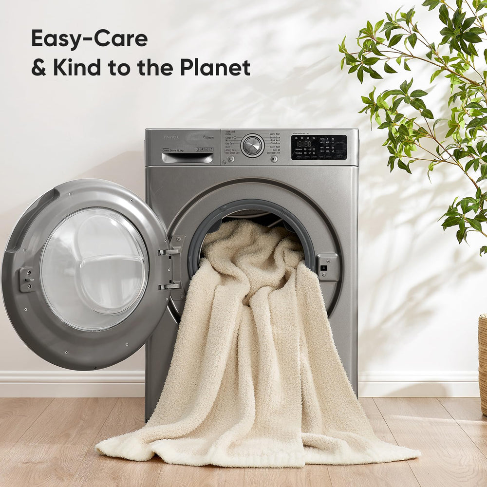 Snuggle Sac manta plegada en cesta decorativa, guardado fácil