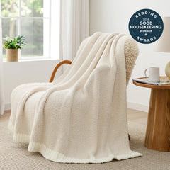 Snuggle Sac primer plano de la textura de punto, tacto ultra suave