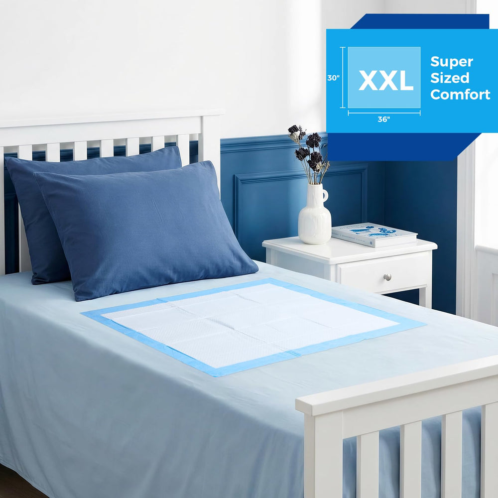 Snuvid almohadilla puesta en cama de adulto, seguridad nocturna