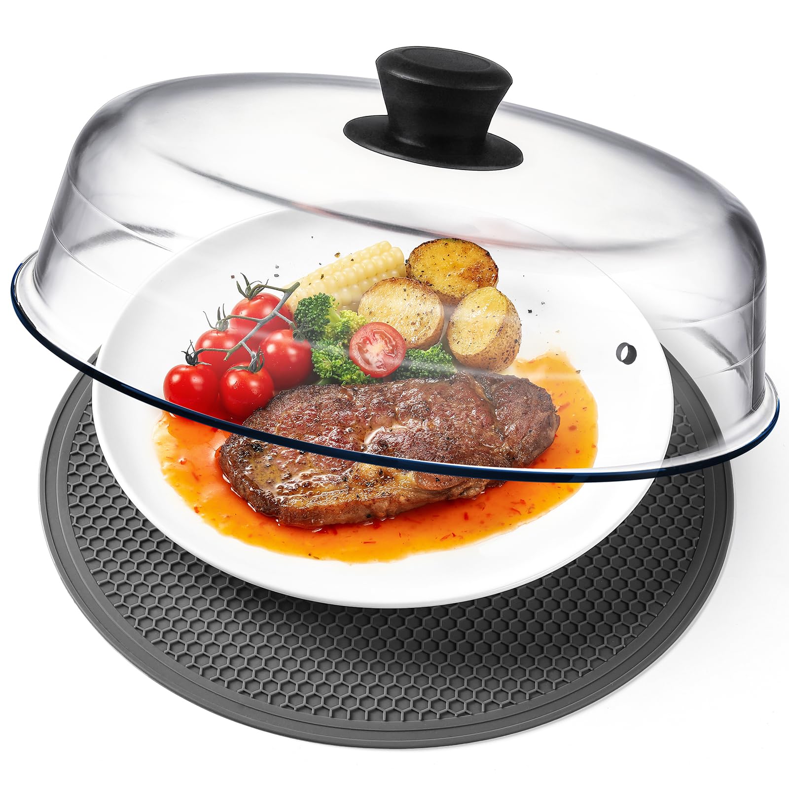Snuvid tapa de vidrio frontal protege microondas sin plásticos