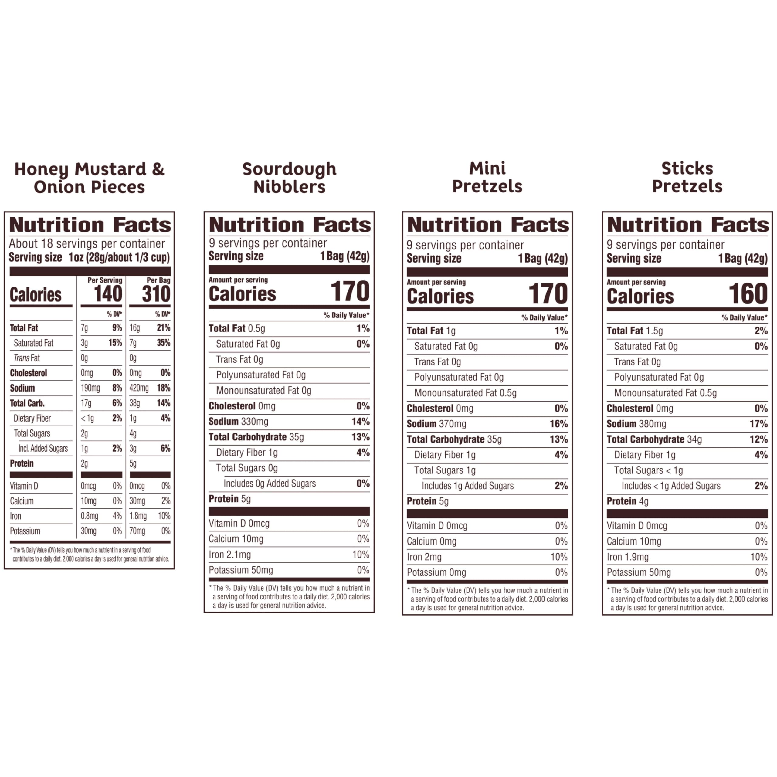 Snyder's of Hanover bolsa abierta con varias bolsitas individuales prácticas
