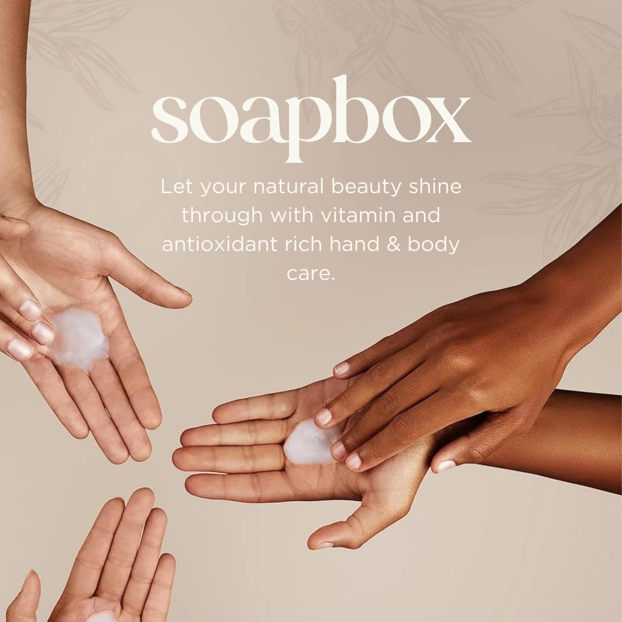 Soapbox en uso junto a lavabo mostrando manos limpias y suaves