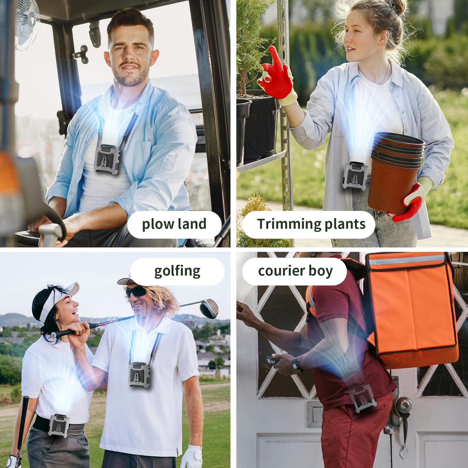 Socool fan junto a smartphone para escala, diseño ligero fácil de llevar