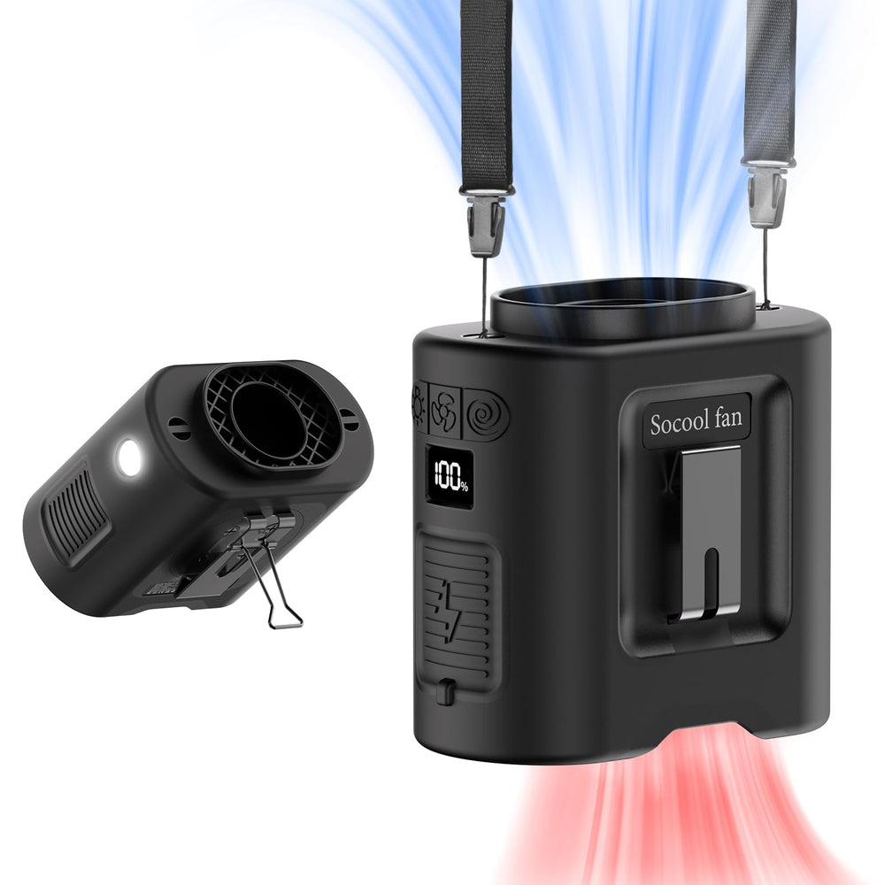 Socool ventilador frontal con clip de cinturón y sujeción segura