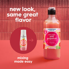 SodaStream etiqueta cercana con ingredientes visibles y fácil lectura