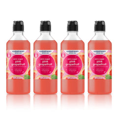 sodastream pack frontal de cuatro botellas pomelo para múltiples bebidas